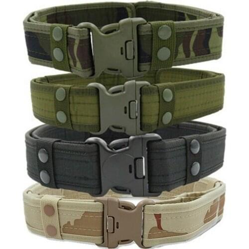 Military Tactical Belt Quick Release Men Molle Battle Belt Army CS Outdoor Waistband Nylon Camouflage Waist Strap Adjustable