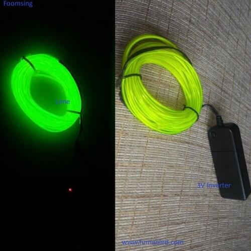 High Quality and Flexible 3M Length Purple Color Diameter 2.3mm Wire EL With DC3v Inverter