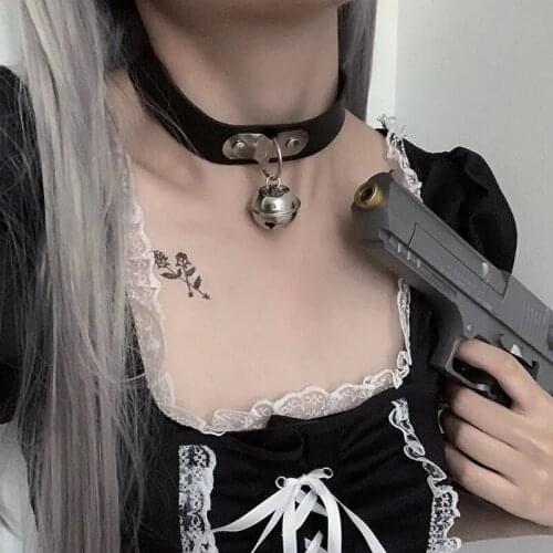 WANGLUFEI Women's Leather Chokers