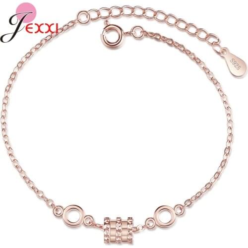 New Design Women S925 Sterling Silver Charming Tube Bracelet 3 Colors Geometric Style Fashion Jewelry for Engagement