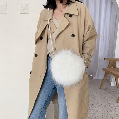 Women Ladies Faux Fur Shoulder Bag Crossbody Winter Tote Purse Messenger Satchel