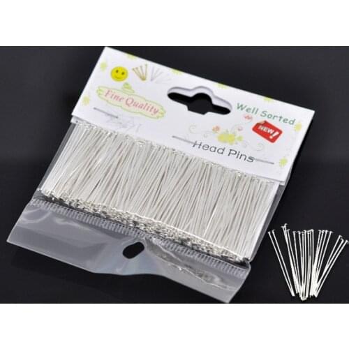 0.7mm Iron Based Alloy Well Sorted Ball Head Pins Silver Color For DIY Sewing Craft Apparel Tools, 1 Packet(300 PCs)