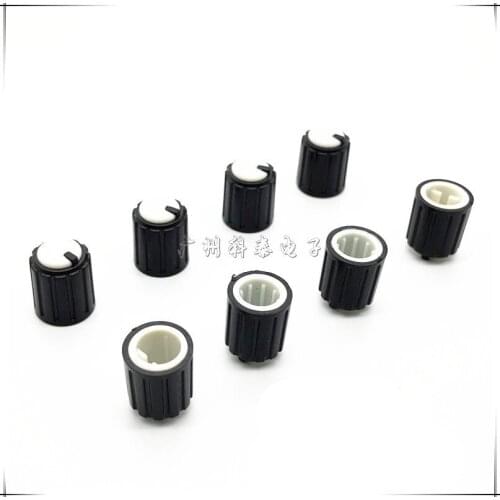 10 Pieces Diameter 10MM height 12MM Potentiometer Coding Adjustment Plastic Knob Cap Flower Shaft / Half Shaft Inner Hole 6MM