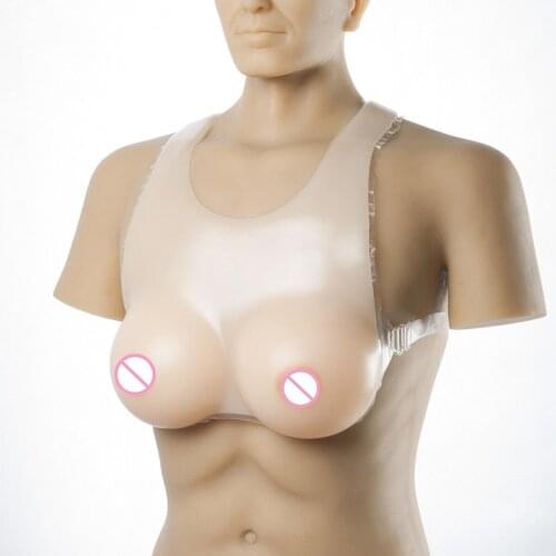 1000g/set Artificial Breast Forms Straps-on D Cup Drag Queen Boobs Crossdresser Women Bra Silicone Sexy Top Selling Product Gift