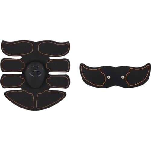 2pcs Muscle Stimulator Abs Abdominal Toning Belt Arm Sticker Women Men EMS Wireless Muscle Trainer Home Gym Fitness Equipment