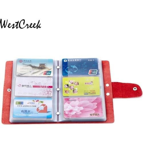 Genuine Leather with PVC Big Business Card Holder Hasp Purse Large Credit ID Holder Organizer Bag by 120 Cards Slots