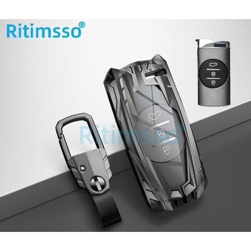 Zinc Alloy Car Key FOB Cover For Chery Tiggo 8 3x 5x Gx EQ7 Arrizo Exeed 65R 32R Tiggo 7 Pro 5 2020 Remote Case Holder Shell