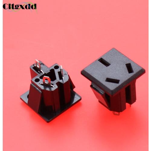 Cltgxdd 1pcs New SS-6B 3Pin American Outlet Socket 15A 125V AC Power Socket jack connector Power Plug 3 pin black