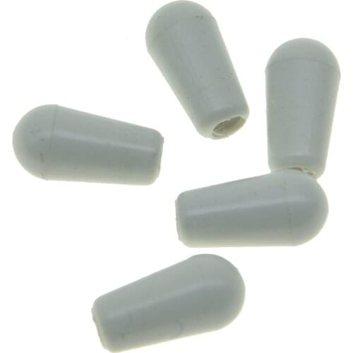 Dopro 5pcs Imperial Thread Guitar Toggle Switch Tips Switch Knob For Gibson/Switchcraft Pickup Selector Switch White/Amber