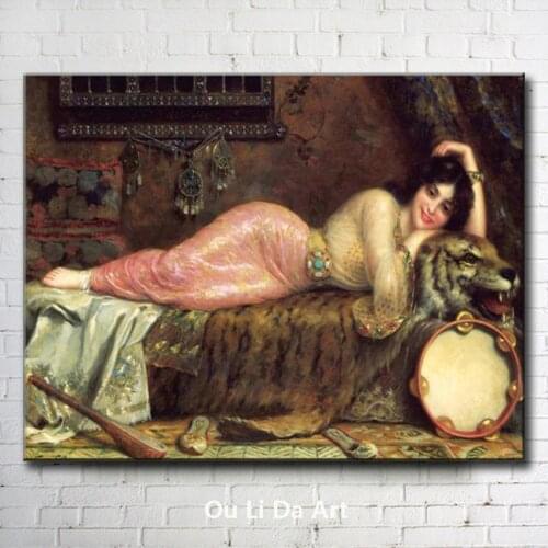 Classical court palace figures Arab beauty oil paintings canvas printing printed on canvas art decoration picture