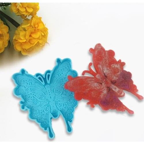 Creative Butterfly Coaster Epoxy Resin Mold Cup Mat Silicone Mould DIY Handmade Crafts Home Decoration Casting Tools