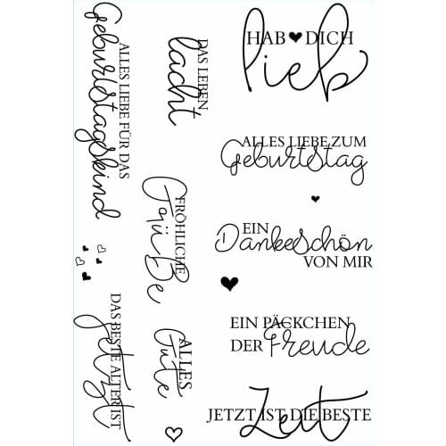 German word Transparent Clear Silicone Stamp/Seal for DIY scrapbooking/photo album Decorative clear stamp A167