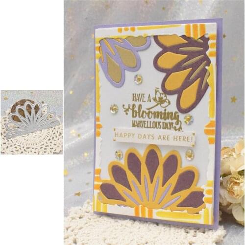 New Flowers Background Metal Cutting Dies Stencil for DIY Scrapbooking Album Paper Cards Making Craft Frame Embossing Dies