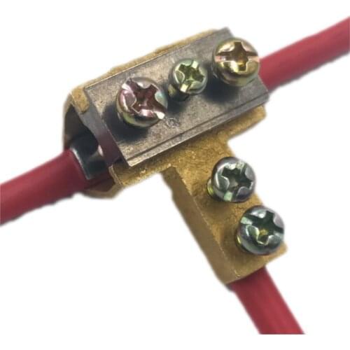 New wire terminals block quick lock wiring connector T cable clamp shunt 120-300 copper 3pin cable Crimp Electrical Supplies