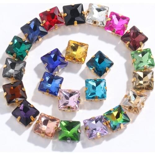 Pipatian 20Pcs Sewing Stone Flat Back Buttons Diy Crafts Hand-Sewn Glass Diamonds Clothes Wedding Dresses Handmade Accessories