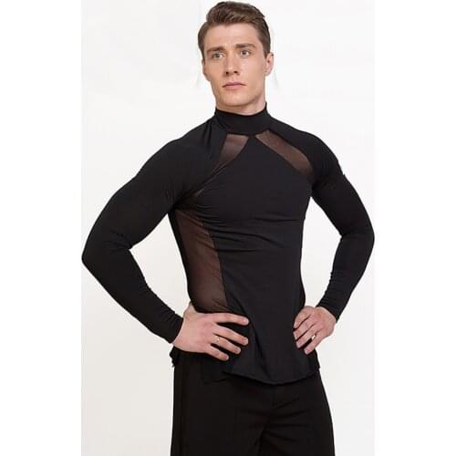 New Arrival Latin Dance Shirts For Males White Black Color Modal Shirt Classical Men Chacha Professional Ballroom Jackets E017