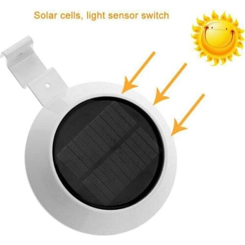 Outdoor Solar Power Gutter Spot Light Waterproof Garden Fence Shed Roof Path LED Lamp For Home Yard Driveway Lawn Road 1200 MAh