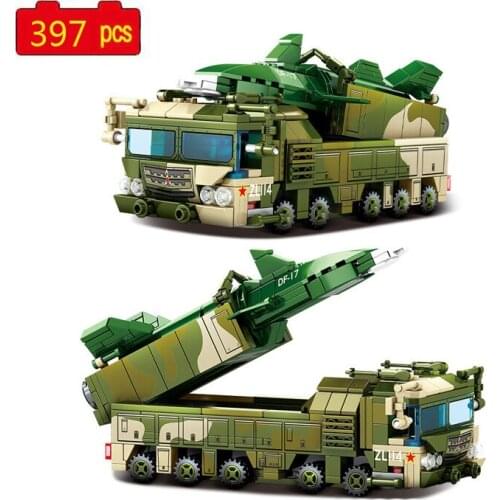Military series DF17 Medium and Long Range Ballistic Missile Launch Vehicle DIY Model Building Blocks Bricks Toys Gifts
