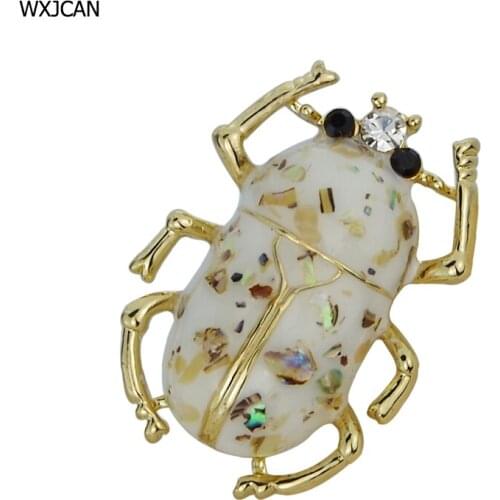 WXJCAN insect brooches for hat scarf cardigan sweater collar accessories Luxury abalone shell broken pieces brooch 32*23mm B5501