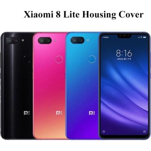 Xiaomi mi 8 Lite Back Glass Battery Cover Rear Door Housing Protective Cover Replacement Part For Xiaomi mi8 Lite Phone Case