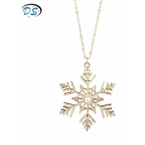 Women Fashion Jewellery Choker Snowflake Pendants Necklaces Link Chain Boutique jewelry Alloy Charms Necklace for Girls collares