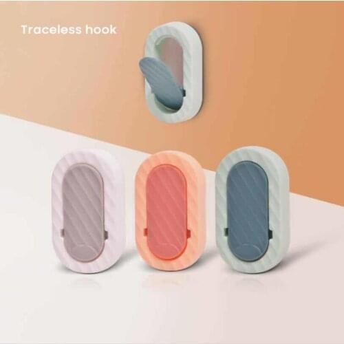 1/5/10Pcs Creative Cute Seamless Hook Wall Strong Load-bearing Viscose Wall Hanging Wall Free Punching Paste Clothes Hook