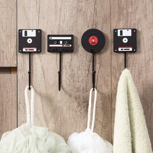 1PC Wall Hooks Clothes Coat Hat Key Storage Holder Bathroom Tools Organizer Hook On The Door Home Decoration