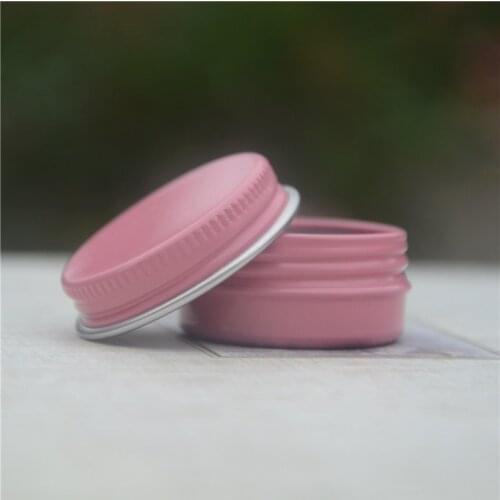 10ps High Quality 10g Pink Empty Aluminum Pot Jars Cosmetic Containers With Lid Eye cream hair conditioner Tin Cosmetic Metal