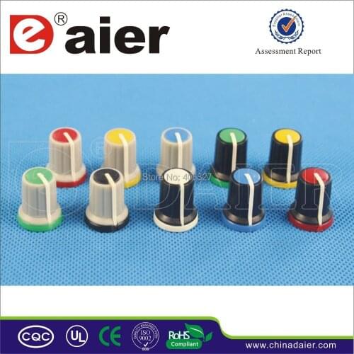 100PCS KA483-7 plastic guitar pedal knob 6mm 18 teeth shaft