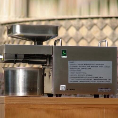 110V/220V Stainless Steel Oil Press Machine Automatic Oil Press High Oil Extraction Rate Labor Saving CZR108