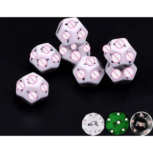 12 Side Funny Sex Dice Erotic Craps Sex Glow Dice Love Luminous Dices Toys For Adults Sex Toys Noctilucent Couples Dice Game