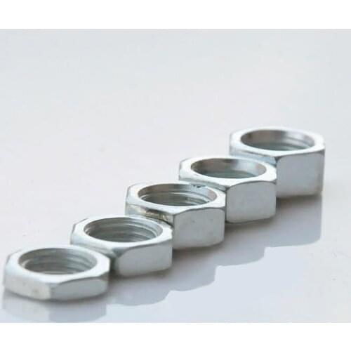 20PCS 3,4,5,6,7mm thick M10 hex nut Lamps DIY Accessories / nut white zinc / M10 tooth tube parts