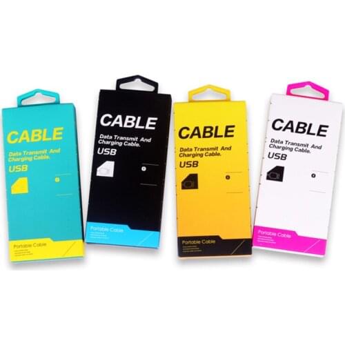 30 pcs Custom Luxury Kraft Packaging for Micro USB Date Line Box for Samsung Cable Dropship Sellers Gift Boxes