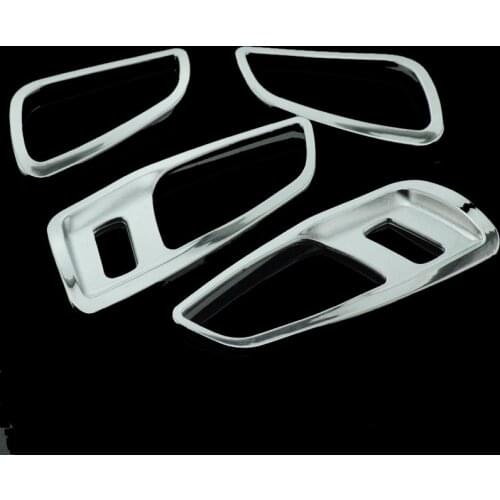 Foal Burning 4Pcs/Set Chrome Interior Handle Trim Inner Door Handle Decoration Trim Sticker For ford Kuga Escape 2013 - 2017