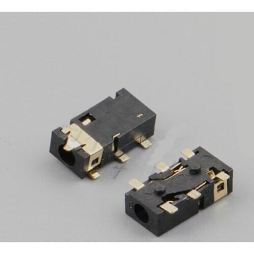 5pcs headless column 2.5 headphone socket 6 foot patch 2 fixed foot 2.5MM socket female seat