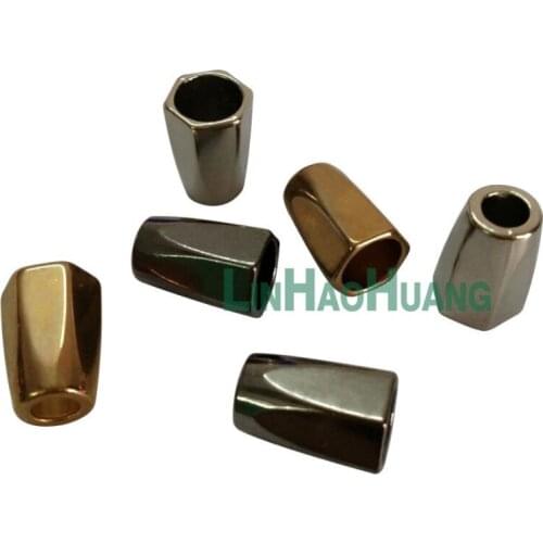 50pcs/lot metal zinc alloy bell stoppers cord ends lock nickle black gold for 4.5mm bungee cord free shipping Stopper-15MM