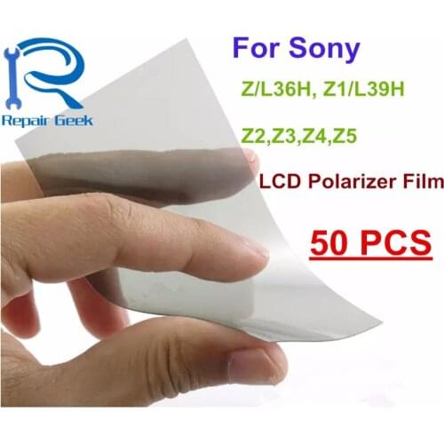 50pcs Yellow Green Flex Cable Anti Static Polarizer Polarized Film For Sony Xperia Z L36H Z1 L39H Z2 Z3 Z4 Z5 Mini LCD Refurbish