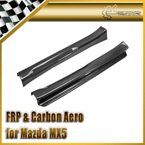 Car Accessories For Mazda MX5 ND5RC Miata Roadster Carbon Fiber Door Sill Panel Plate Glossy Fibre Finish Side Accessories Trim