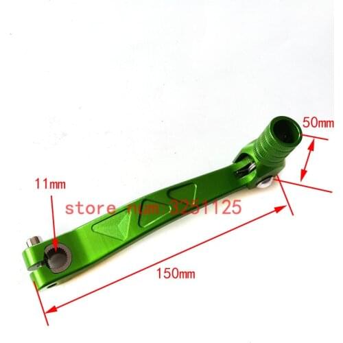 Free shipping Dirt Pit Bike CNC Aluminum Folding Gear Shift Lever Green For KAYO BSE Apollo Xmotos SSR CRF KLX 50cc-160 cc