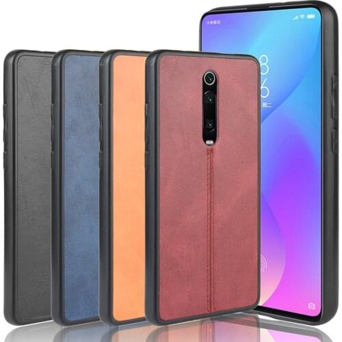 For Xiaomi Redmi K20 Pro Case Suture Soft Edge PU Leather Hard Phone Cover For Xiaomi Redmi K20 Pro Mi 9T Mi 9 T Pro Case