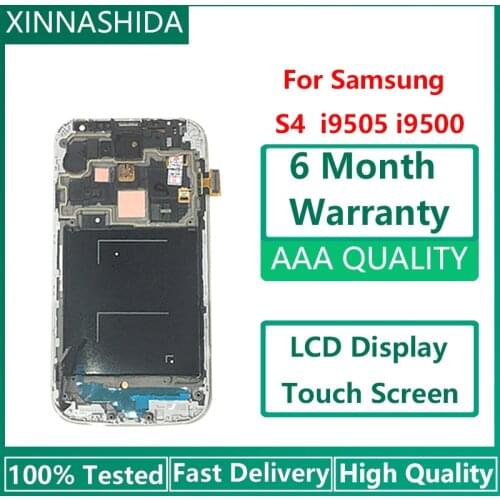 For Samsung Galaxy S4 GT-i9505 i9500 i9505 i9506 i9515 i337 LCD Display and Touch Screen Digitizer Assembly With Frame