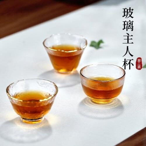 Sand dream home with transparent heat-resistant glass tea cup kung fu tea set their hosts small cups hat cup glass cup