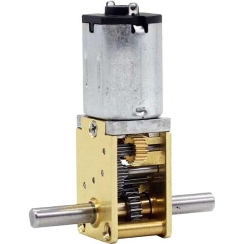 Dual shaft N20 worm gear motor12v Electric dc motor with metal worm reduction motor open-gear box