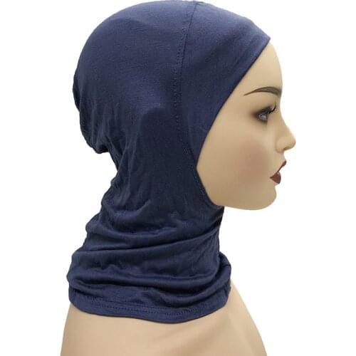28 color stretchy cotton inner hijabs cap muslim under scarf caps modal women turban caps islamic headscarf bonnet ready to wear
