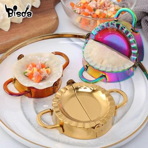 Dumpling Mold Stainless Steel Dumplings Maker Pastry Portable Kitchenware Dough Cutter Kitchen Utensils Ravioli Hand Mould