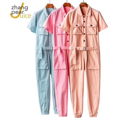 Fashion Men Women Casual Short Sleeve Overall Loose Solid Color Rompers Baggy Harem Pants Streetwear Jumpsuit