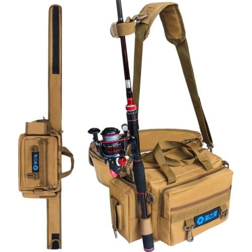 Multi-functional Fishing Carry Gear Tackle Bag Waterproof Outdoor Shoulder Tactical Waist Pack