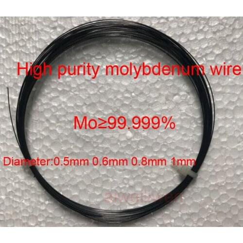 0.5mm 0.6mm 0.8mm 1mm Mo 99.999% High purity heat black Fine molybdenum wire molybdenum filament Mo-La wires molybdate silk