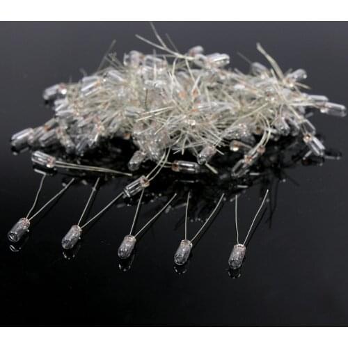 MP01W 100pcs Grain of Wheat Bulbs 4mm Clear 12V Miniature Bulbs Warm White