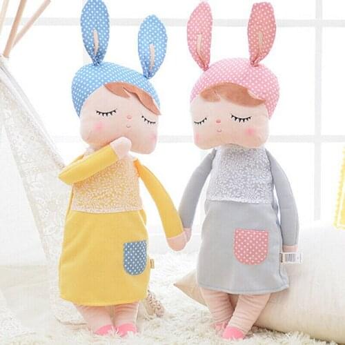 PUDCOCO Stuffed Metoo Angela Plush Sleeping Girl Cartoon Rabbit Baby Doll Toy Kids Birthday Xmas New Year Gift